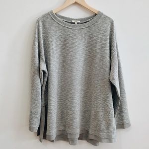 Easel Gray Textured Top